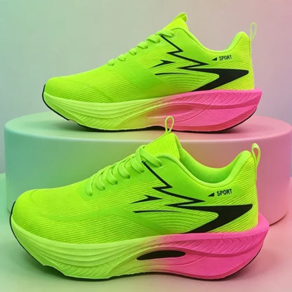 Men Sports Running Shoes Marathon Air Cushion Breathable Lightweight Comfortable Women Outdoor Athletic Sneakers Jogging Tenis