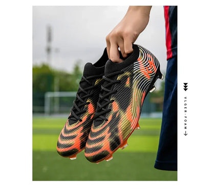 New Men Football Boots Outdoor Sneakers High-quality Grass Cleats Soccer Shoes Boys Match Hot-selling Non-Slip High-top Light