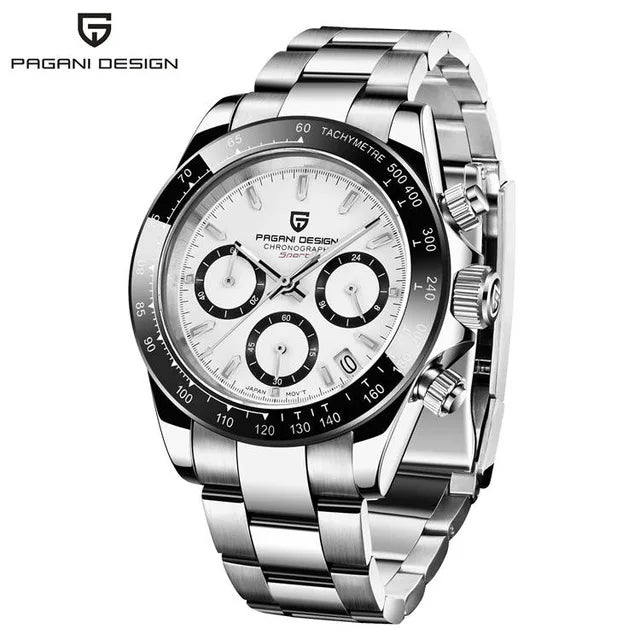 PAGANI DESIGN V2 40MM Meteorite dial Men Quartz Watches Sapphire Retro Chronograph  Waterproof Watch For Men Reloj0 hombr