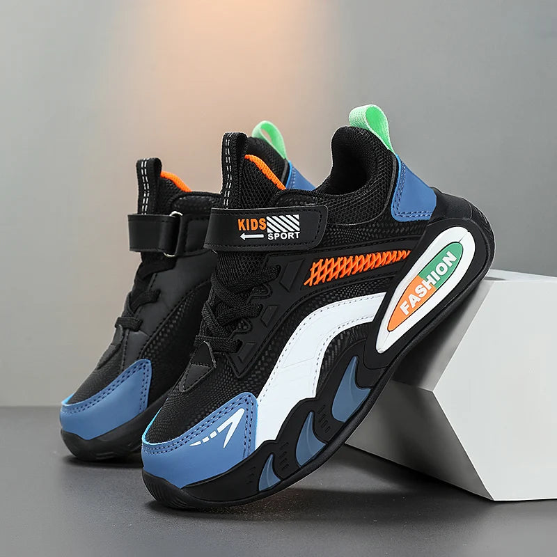 Childrens Tennis Shoes Autumn Sports Boys School Casual Sneakers Lightweight Breathable Leather New Daily Training Running Shoes