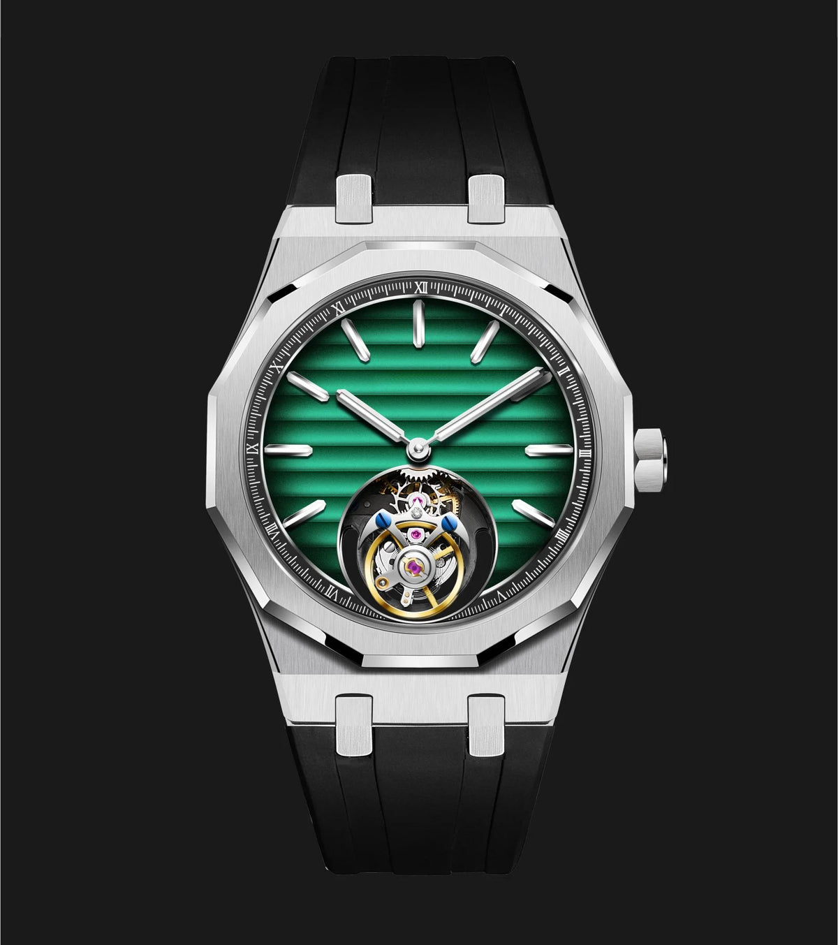 Raymondoya Men Flying Tourbillon Movement Mechanical Automatic Luxury Watches Wristwatches Skeleton Watch Brand For Man Sapphire