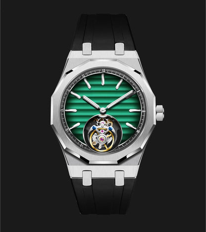 Raymondoya Men Flying Tourbillon Movement Mechanical Automatic Luxury Watches Wristwatches Skeleton Watch Brand For Man Sapphire
