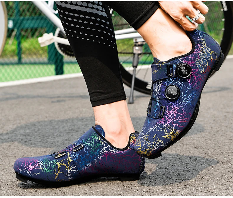 Professional Cycling Shoes Road Bike Men Racing Contest Self-Locking Speed Bicycle Sneakers Women Spd Cleats Cycling Footwear