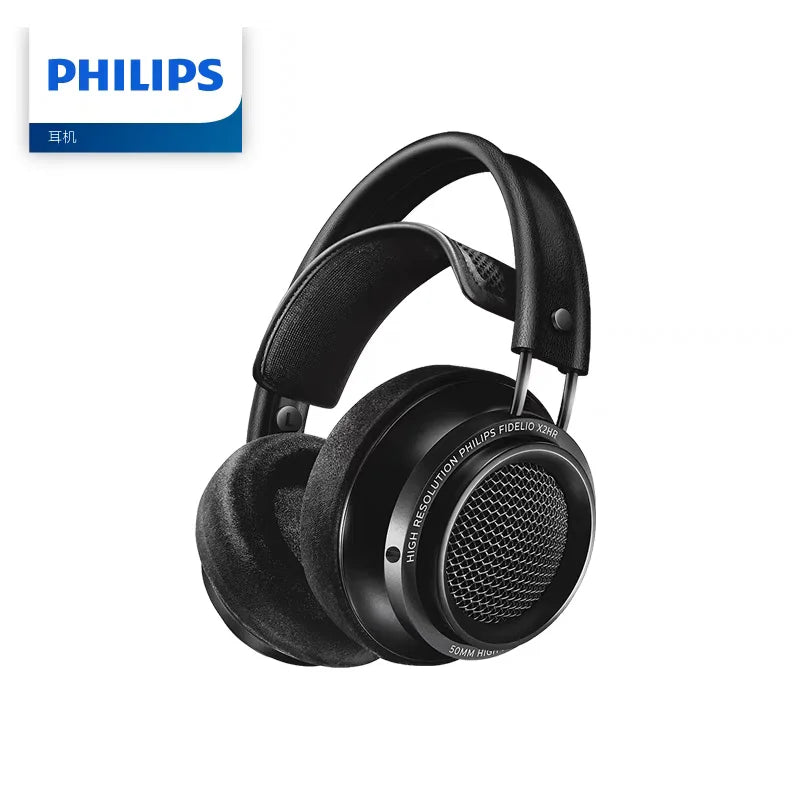 Philips X2HR Fidelio HiFi Stereo Wired Headphones – Premium 50mm Drivers, Deep Bass Over-Ear Comfort Headset for Gaming, Music & Studio Monitoring