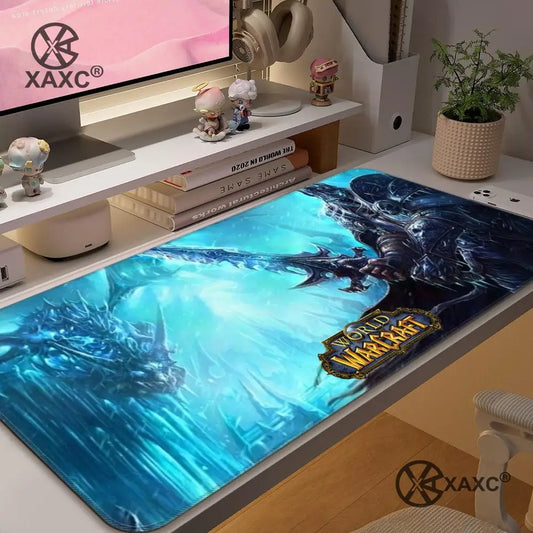 Podložka pod myš Lich King World Of Warcraft XAXC, velká podložka pod klávesnici a myš na stůl, protiskluzová gumová herní podložka pod myš, podložka pod myš k notebooku