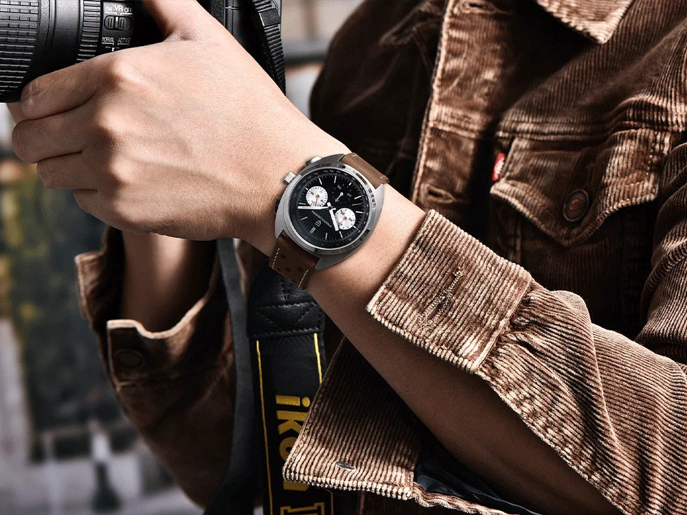 Pagani design2026fashion men's quartz watch top brand luxury sapphire VK63 men's chronograph all-steel diving relógios masculino