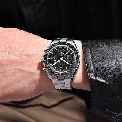 2026 New PAGANI DESIGN Retro Mens Watches Moon Quartz Watch For Men Speed Sports Chronograph AR Sapphire VK64 Clock Reloj Hombre