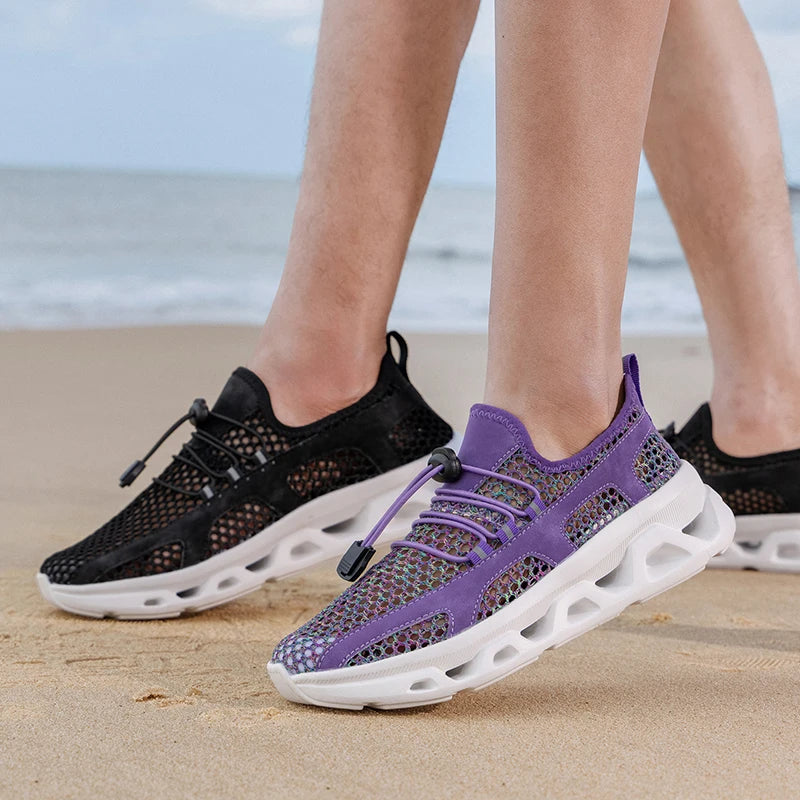 2026 Men Women Quick-Dry Wading Shoes Water Breathable AquaIn Upstream Antiskid Outdoor Sports Wearproof Beach Sneakers 39-46