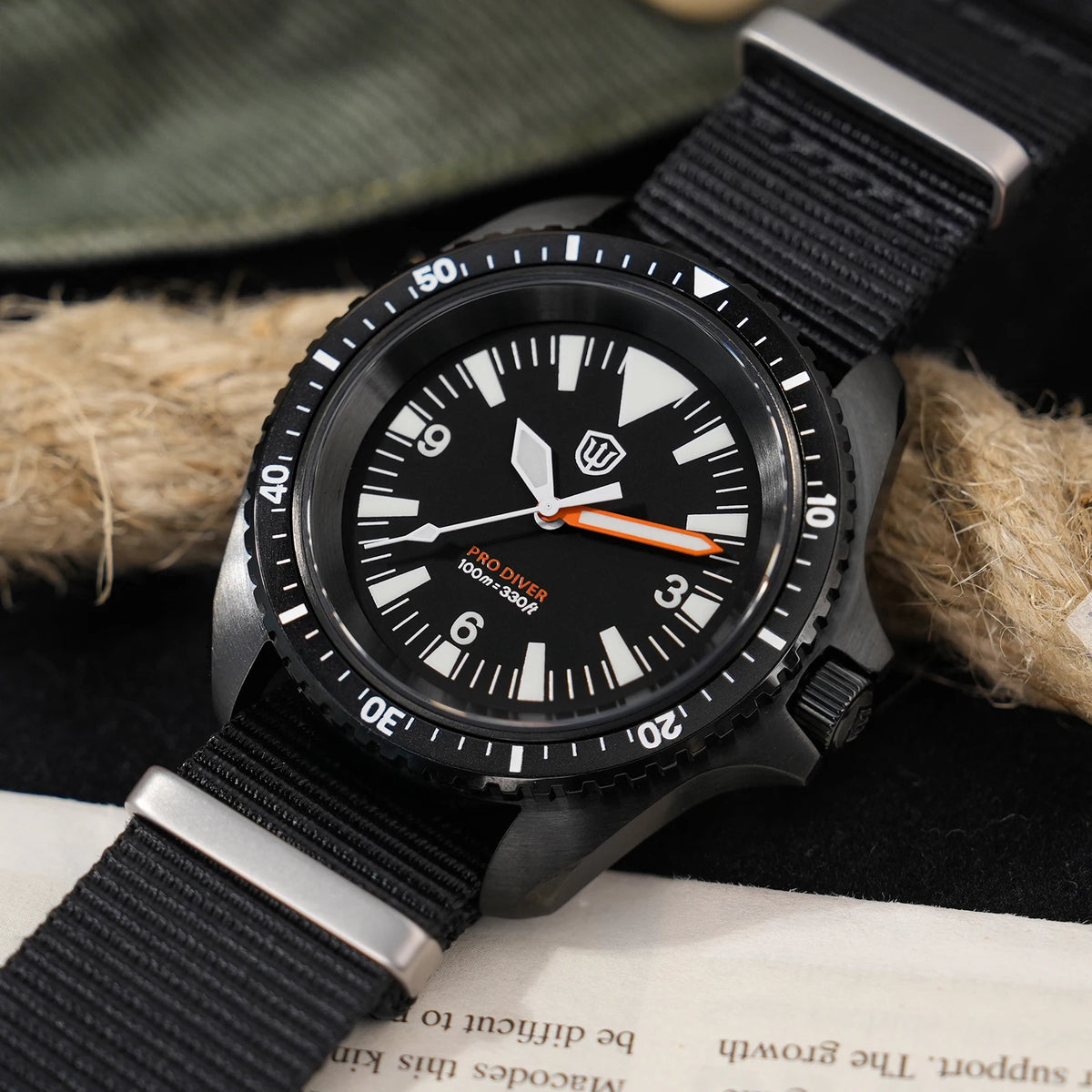 Watchdives WD1980 V3 38mm Men Watch Vintage VH31 Ronda 515 Sweep Seconds Quartz Movement Watches Luminous Sapphire Wristwatch