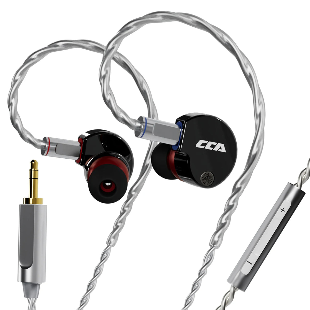 CCA Phoenix HiFi Earphones Dynamic Drive LCP Diaphragm Earphones Noise Cancelling Replaceable 2PIN Cable Gaming Wired Earphone