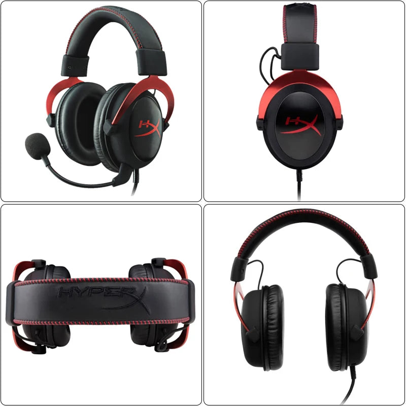 HyperX Cloud II Wired Gaming Headset with 7.1 Surround Sound, Hi-Fi Gaming Headphones, Detachable Noise-Cancelling Microphone, USB Sound Card for PC, PS4 & Xbox