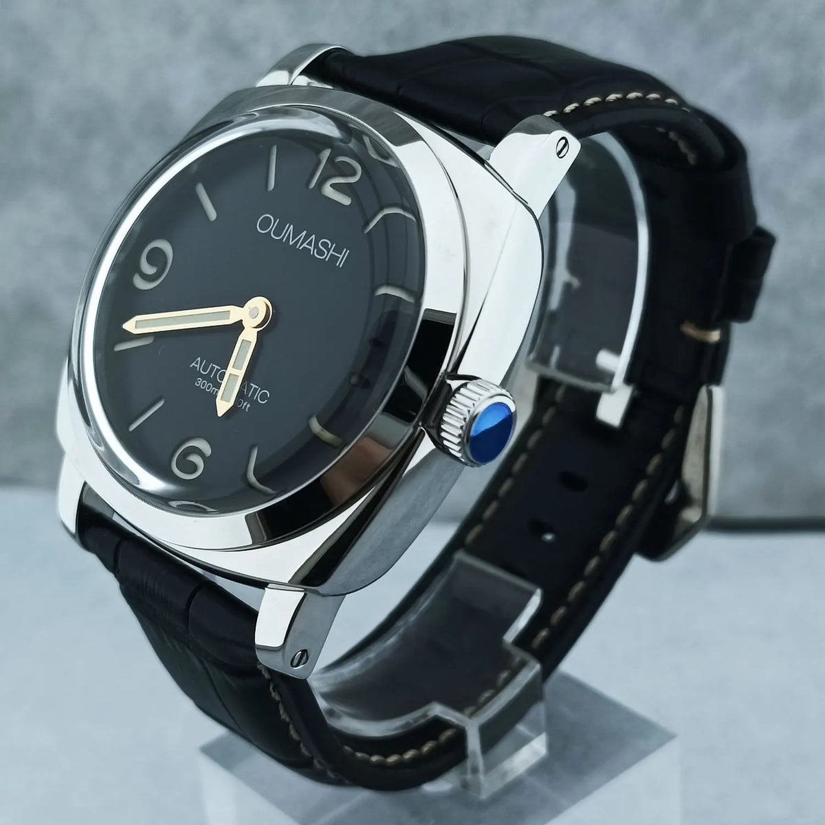 46mm Men's Watch Manual Winding Seagull ST3600 Movement Sapphire Glass Waterproof 316L Stainless Steels Custom Watch