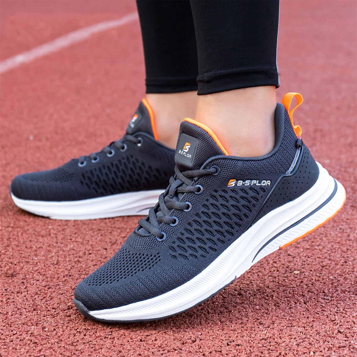 Baasploa Men Running Sneakers Brand Casual Lightweight Designer Mesh Jogging Shoes Male Breathable Lace-Up Sports Walking Shoes