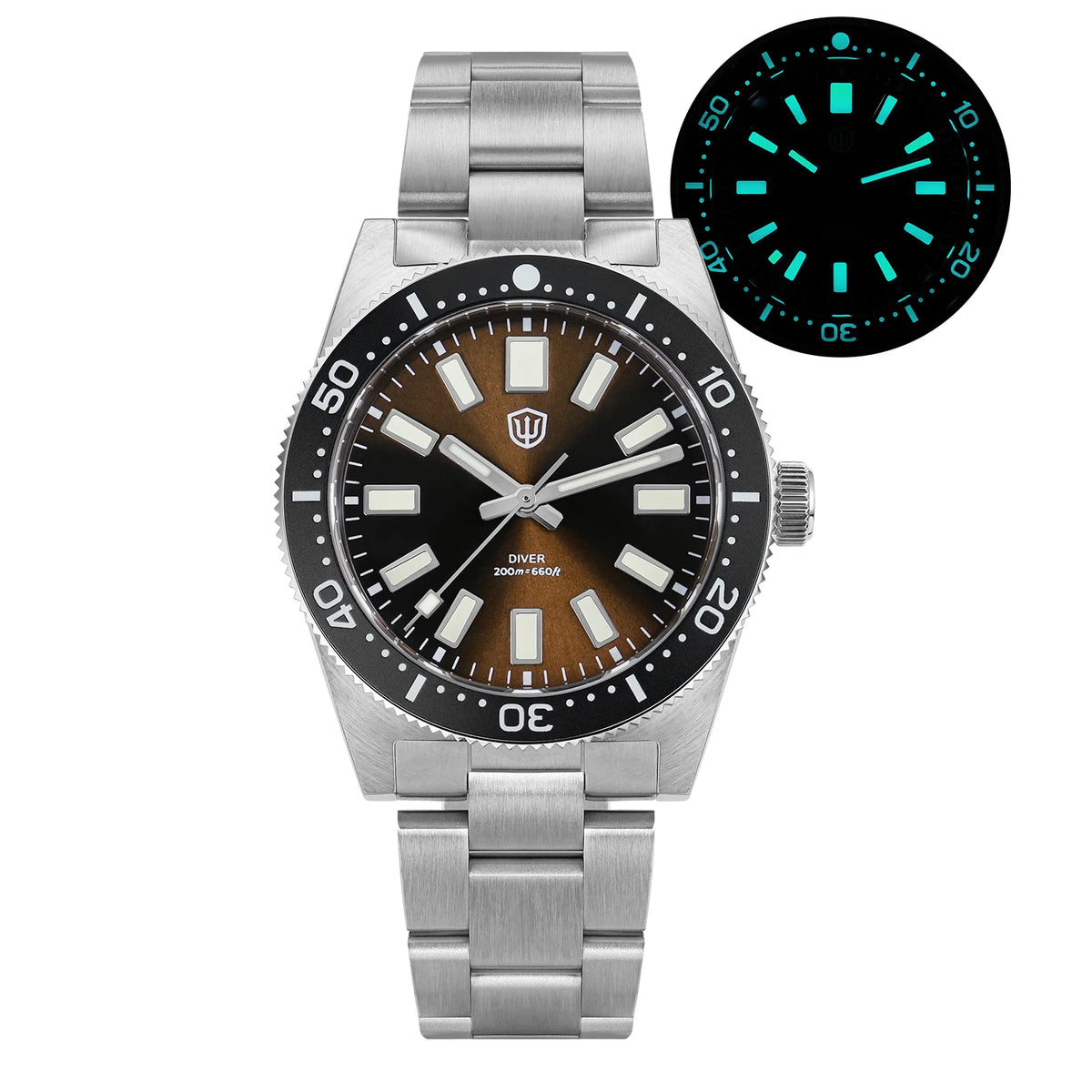 WATCHDIVES WD1965 V2 Men’s Luxury Dive Watch VH31 Quartz, Sapphire Crystal, Stainless Steel & 200M Water Resistant