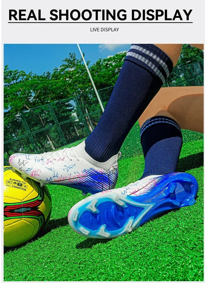 New Men's Football Boots Non-Slip Soccer Shoes Training Sneakers FG Top Quality Cleats Wholesale Drop Shipping Unisex Adult