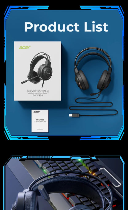 RGB Wired Gaming Earphones with Mic – Low Latency Surround Sound RGB Cool Lighting Gaming Headset with Noise Isolation & Comfort Fit