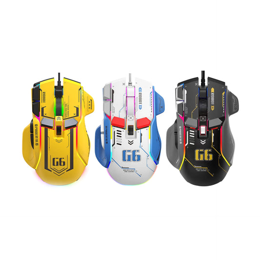 Mouse gaming cablato programmabile di fascia alta 12800dpi 12 tasti RGB per Windows IOS Home Office Laptop PC