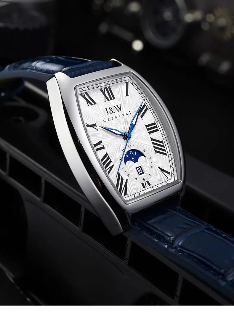 CARNIVAL I&W Mechanical Business Watches for Men Brand Luxury Automatic MIYOTA Movement Wristwatches Waterproof Man Reloj Hombre
