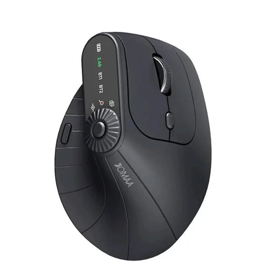 Ratón gaming vertical inalámbrico silencioso RGB BT de 2.4GHz, doble modo, ergonómico, para portátil, escritorio y oficina