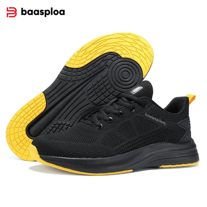Baasploa Men Running Sneakers Brand Casual Lightweight Designer Mesh Jogging Shoes Male Breathable Lace-Up Sports Walking Shoes