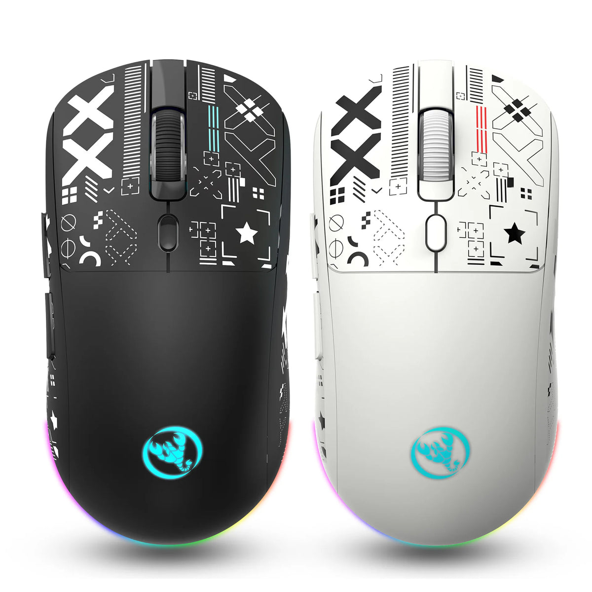 Mouse gaming Bluetooth a 3 modalità, ricaricabile, 2.4G USB wireless, con retroilluminazione RGB, per iPad, tablet, laptop e computer