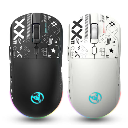 Mouse gaming Bluetooth a 3 modalità, ricaricabile, 2.4G USB wireless, con retroilluminazione RGB, per iPad, tablet, laptop e computer
