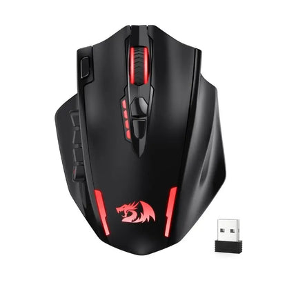 Redragon M913 MAX Wireless MMO Gaming Mouse 26000 DPI with 16 Programmable Buttons, Tri-Mode Connectivity, Pixart 3395 Optical Sensor