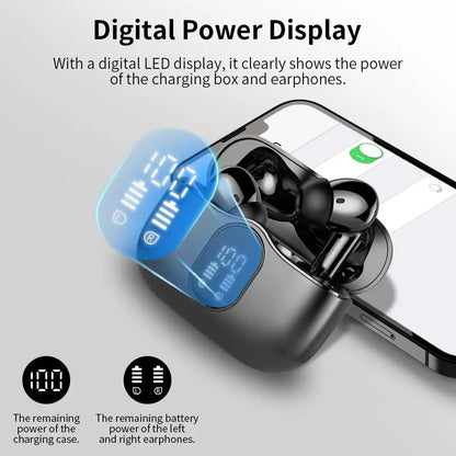 Wireless Earbuds Bluetooth 5.3 ENC Mic – 36H Playtime LED Display Wireless Earbuds with Noise Cancelling, Deep Bass In-Ear Headphones