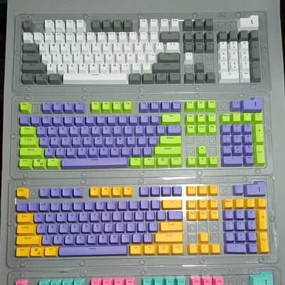Good Pbt Oem Keycaps 61/87/104keys Custom RGB Player Backlit Double Shot Keycaps Gaming Accessories Ergonomic Teclado Pink/Black