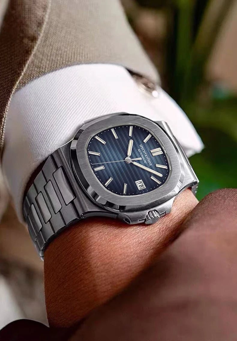 Specht&Sohne New Men's Watch Luxury Blue Sapphire Glass Japan Miyota 8215 Automatic Mechanical Stainless Steel Relogio Masculino