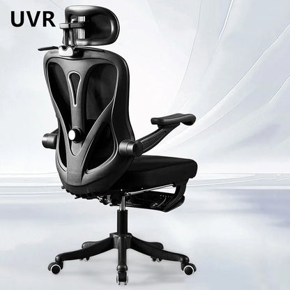 UVR Ergonomic Office Chair with Adjustable Height, Reclining Executive Desk Chair, Comfortable Swivel Boss Chair with Armrests for Home & Work