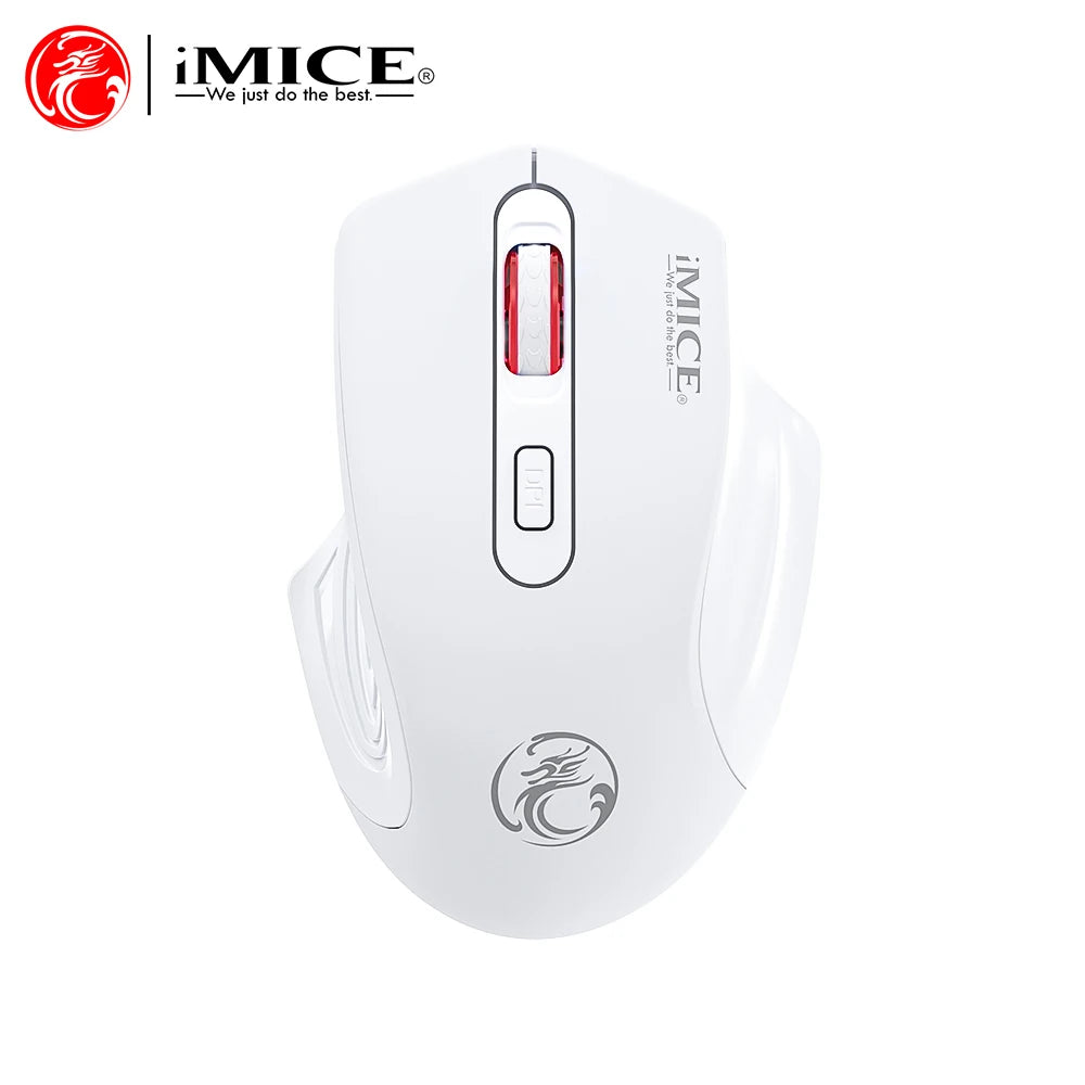 Ratón inalámbrico silencioso recargable con DPI ajustable de 1600, conexión 2.4GHz, clic silencioso para oficina, compatible con PC y portátil