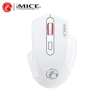 Ratón inalámbrico silencioso recargable con DPI ajustable de 1600, conexión 2.4GHz, clic silencioso para oficina, compatible con PC y portátil