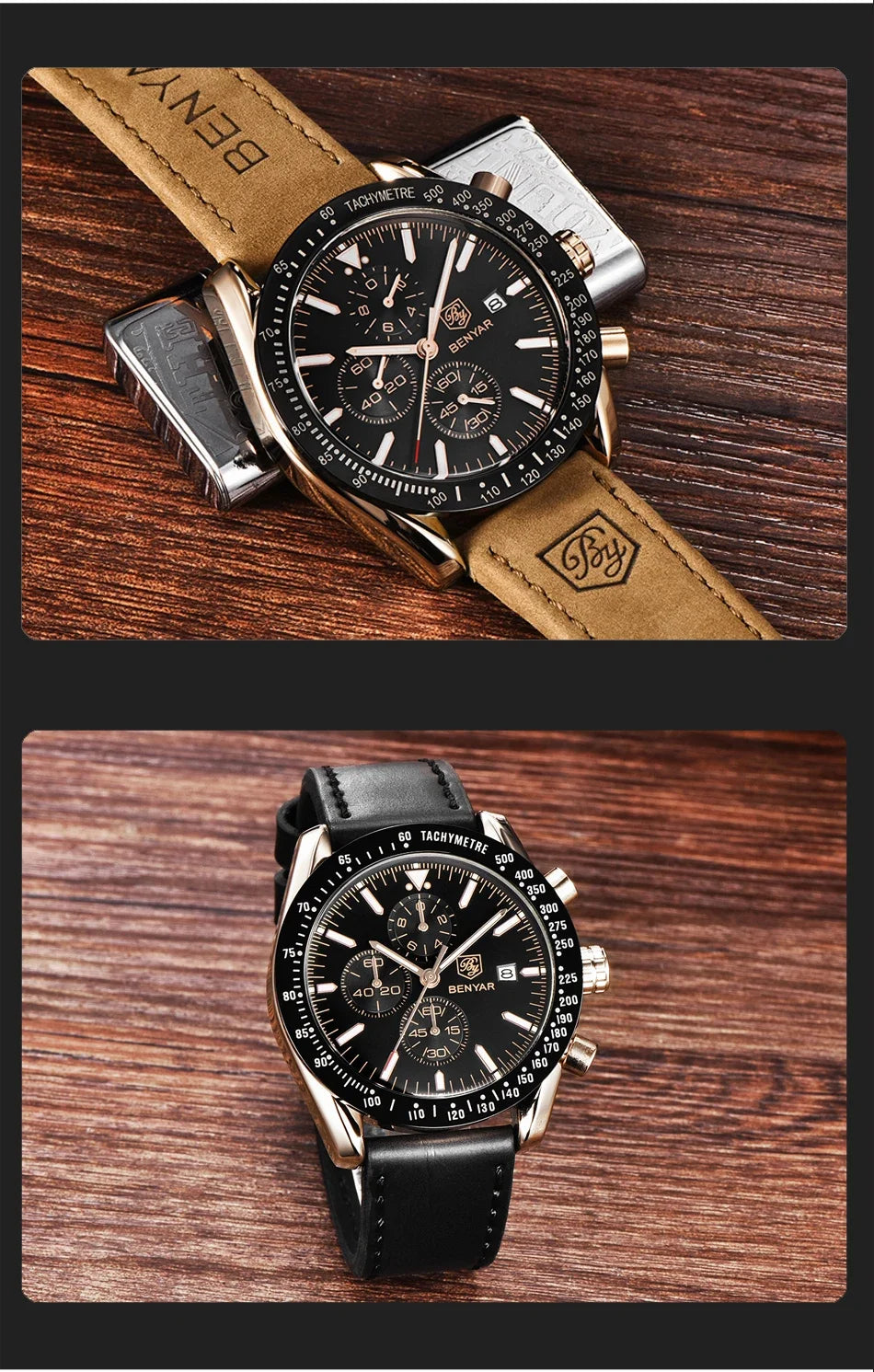 Men Watch BENYAR Top Brand Luxury Full Steel Business Quartz Watch Men Casual Waterproof Sports Watches Clock Relogio Masculino