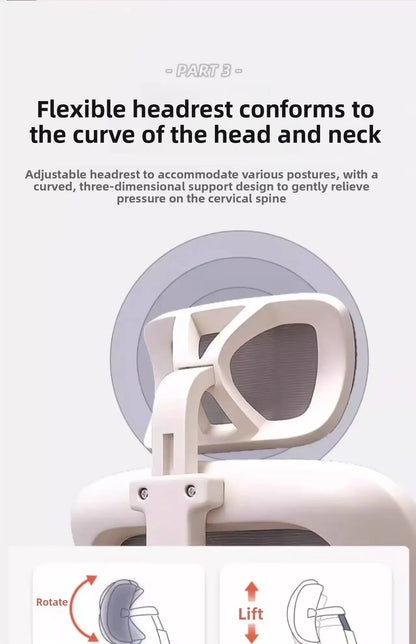 Ergonomic Office Chair with Armrests, Adjustable Height Swivel Desk Chair, Comfortable Rolling Office Chair for Gaming, Study & Workspace