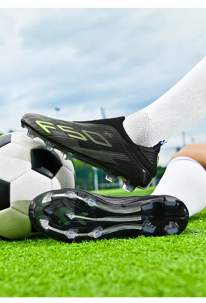 New Men Sneakers Match Grass Cleats High-quality Soccer Shoes Futsal Football Boots Non-Slip Indoor Hot-selling High-top Outdoor