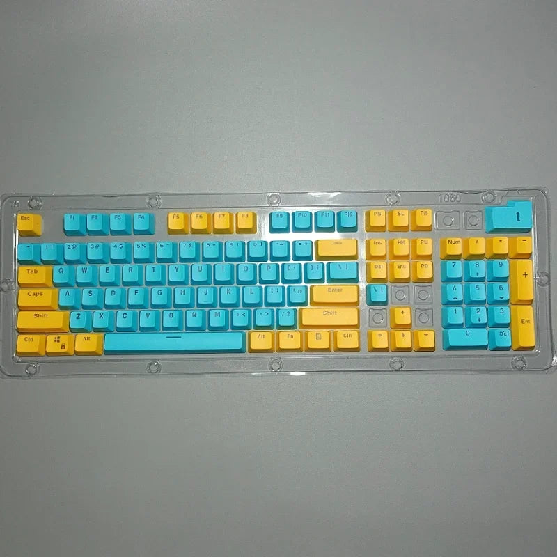 Good Pbt Oem Keycaps 61/87/104keys Custom RGB Player Backlit Double Shot Keycaps Gaming Accessories Ergonomic Teclado Pink/Black