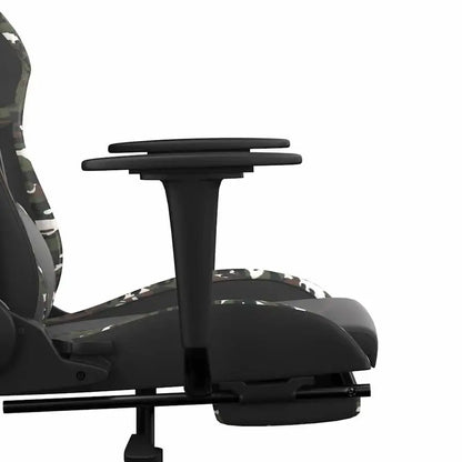 Gaming Chair with Massage Lumbar Support & Footrest, Adjustable Reclining Gaming Chair, 360° Swivel Ergonomic Gaming Chair for Office & PC Gaming