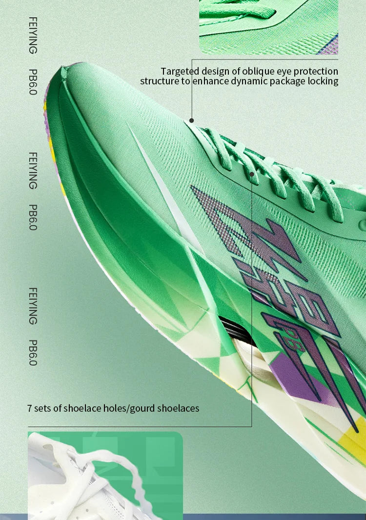 QIAODAN Feiying PB6.0 Carbon Plate Running Shoes Men Professional Marathon Racing Sneakers Lightweight Sports Shoes QDB023263299
