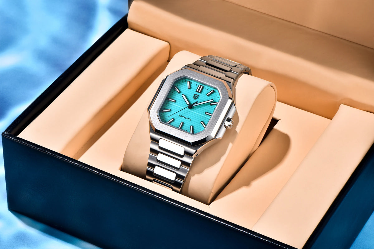 2026 New PAGANI DESIGN Square Quartz Luxury Watch For Men AR Sapphire Mirror Japan Movt Man watch Luminous 316L All Steel Watch