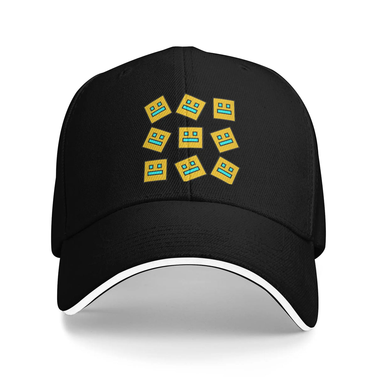 Geometry Game Dash Baseball Cap Casual Unblocked Level Sandwich Hat for Men Women Breathable Headwear Activities