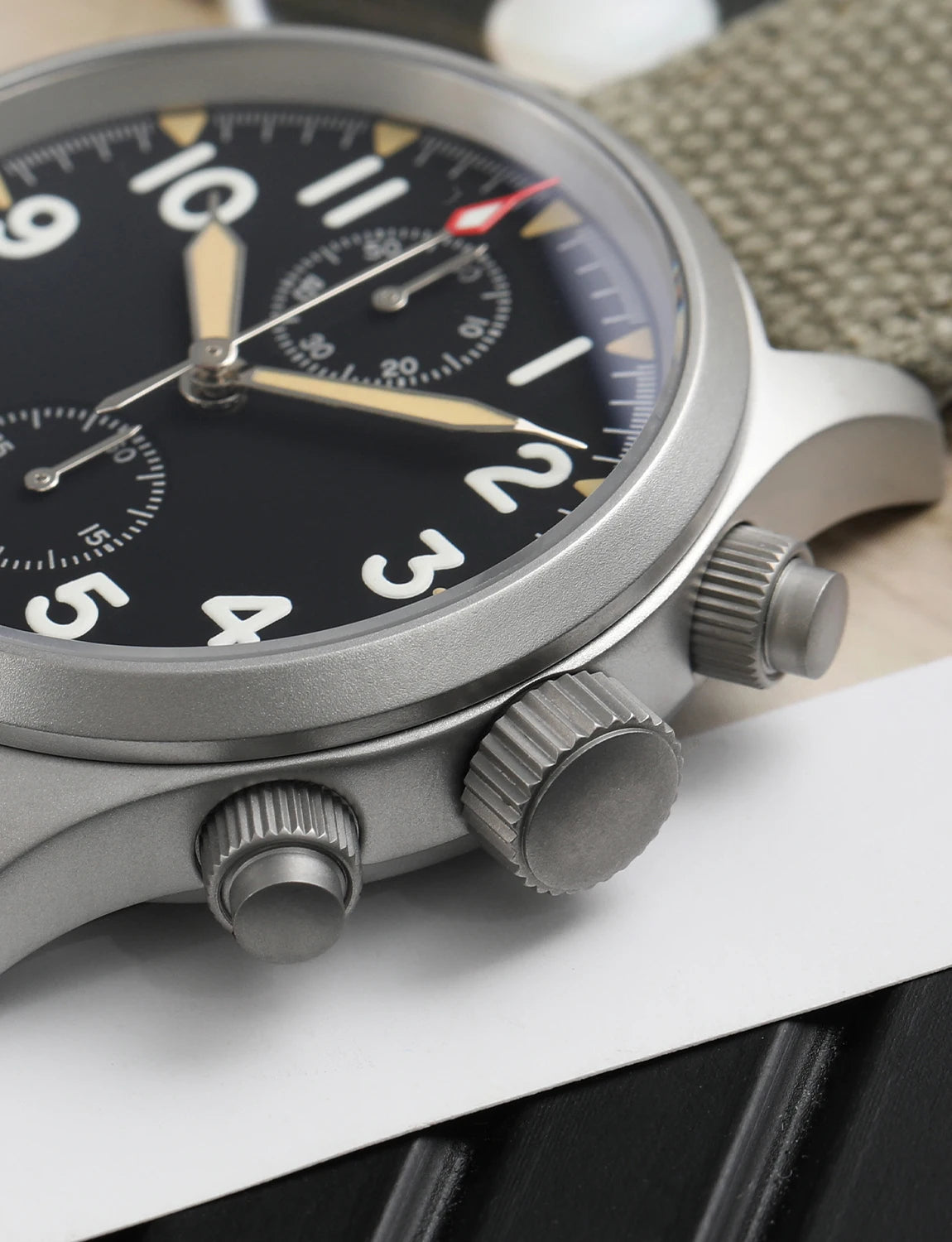 Militado ML1868 Watch - VK61 Quartz Movement 100m Waterproof Watches Men Stainless Steel Chronograph Sapphire Crystal Wristwatch