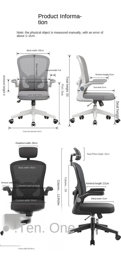 UVR Gaming Chair Ergonomic Computer Chair with Adjustable Armrests, Reclining Backrest, Mesh Office Chair, Comfortable Executive Swivel Chair for Gaming & Work