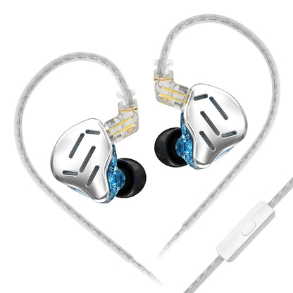KZ ZAX 7BA+1DD Hybrid In-Ear Earphones – 16 Drivers HiFi Wired IEM Earbuds with Detachable Cable & Microphone