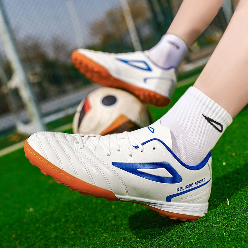 Akční nabídka – nejprodávanější unisex kopačky pro mládež na umělý trávník, protiskluzové, prodyšné, s koženým svrškem, lehké a odolné fotbalové tréninkové boty