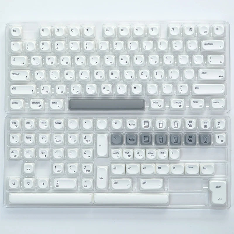 141 keys Marshmallow KOA Keycap PBT DYE Sublimation MOA Keycaps ISO 7U Japanese Korean Russian Key Caps For Mechanical Keyboard