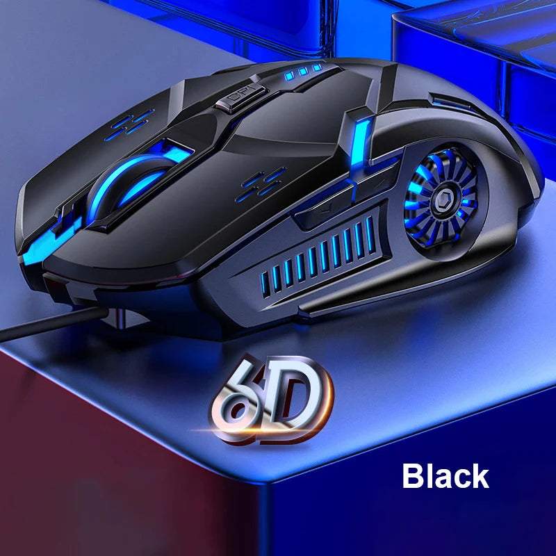 G5 Wired Gaming Mouse RGB Backlight 3200 DPI Silent USB Mouse with 6 Buttons, Ergonomic Gaming Mouse for PC Laptop Computer