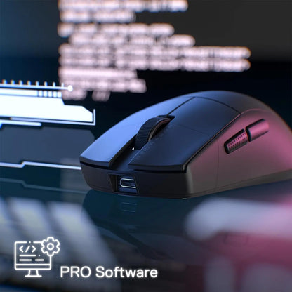 Redragon M916 PRO draadloze gamingmuis met 3 modi, Hype-Speed 4K polling rate, ultralichte 49G gamermuis met 26K DPI