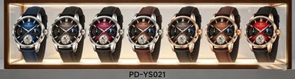 PAGANI DESIGN 41mm Men’s Luxury Mechanical Watch  Sapphire Crystal, Leather Strap & Waterproof