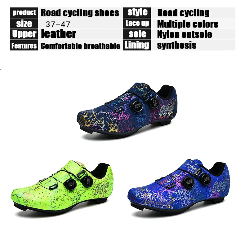 Professional Cycling Shoes Road Bike Men Racing Contest Self-Locking Speed Bicycle Sneakers Women Spd Cleats Cycling Footwear